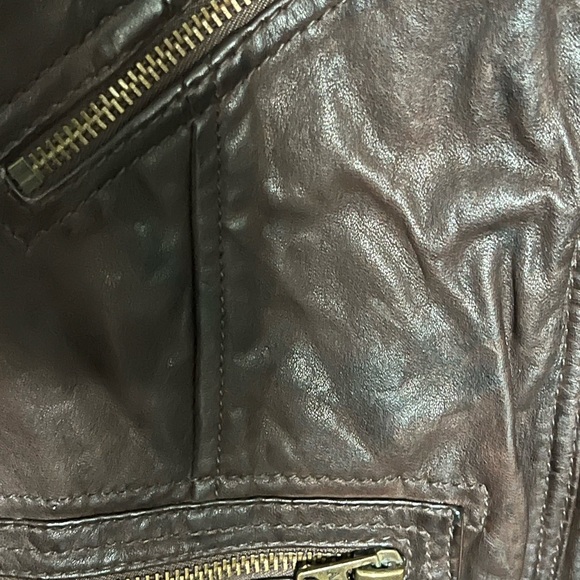 Abercrombie and fitch brown leather jacket - Picture 4 of 4